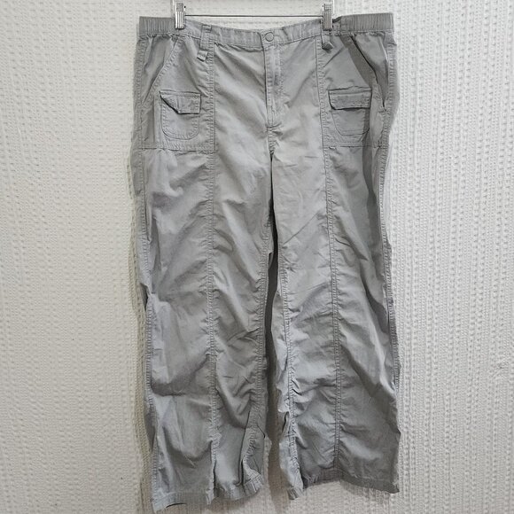 Divided by H&M gray cargo pants low rise baggy Y2K streetwear size 18 - Picture 2 of 14